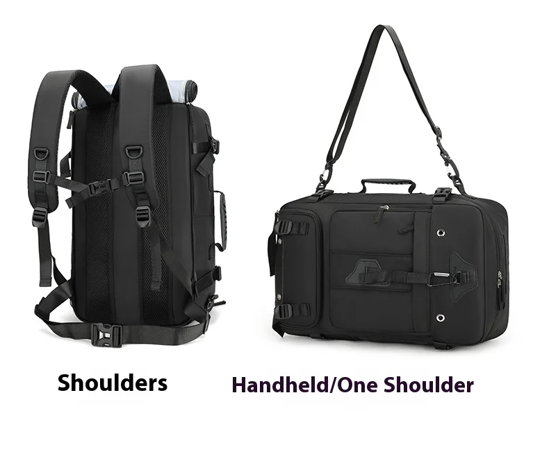 Cross Border Backpack for Men with a High-End Feel, Large Capacity Crossbody Backpack, Portable Travel Bag, Outdoor Hiking Backp