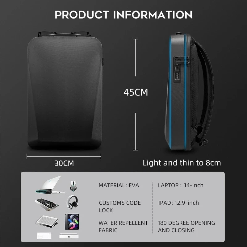 Bange PC Business Backpack 15.6 Inch Laptop Bagpack Men Elegant Waterproof Men's Usb Anti-Theft Computer Bag Big Capacity Bag