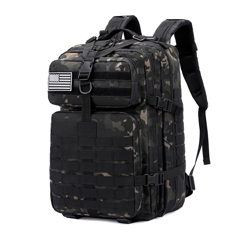 Spain Warehouse 3-Day Assault Pack 50L Tactical Backpack Molle System Camouflage Waterproof Large Capacity Outdoor Camping Bag