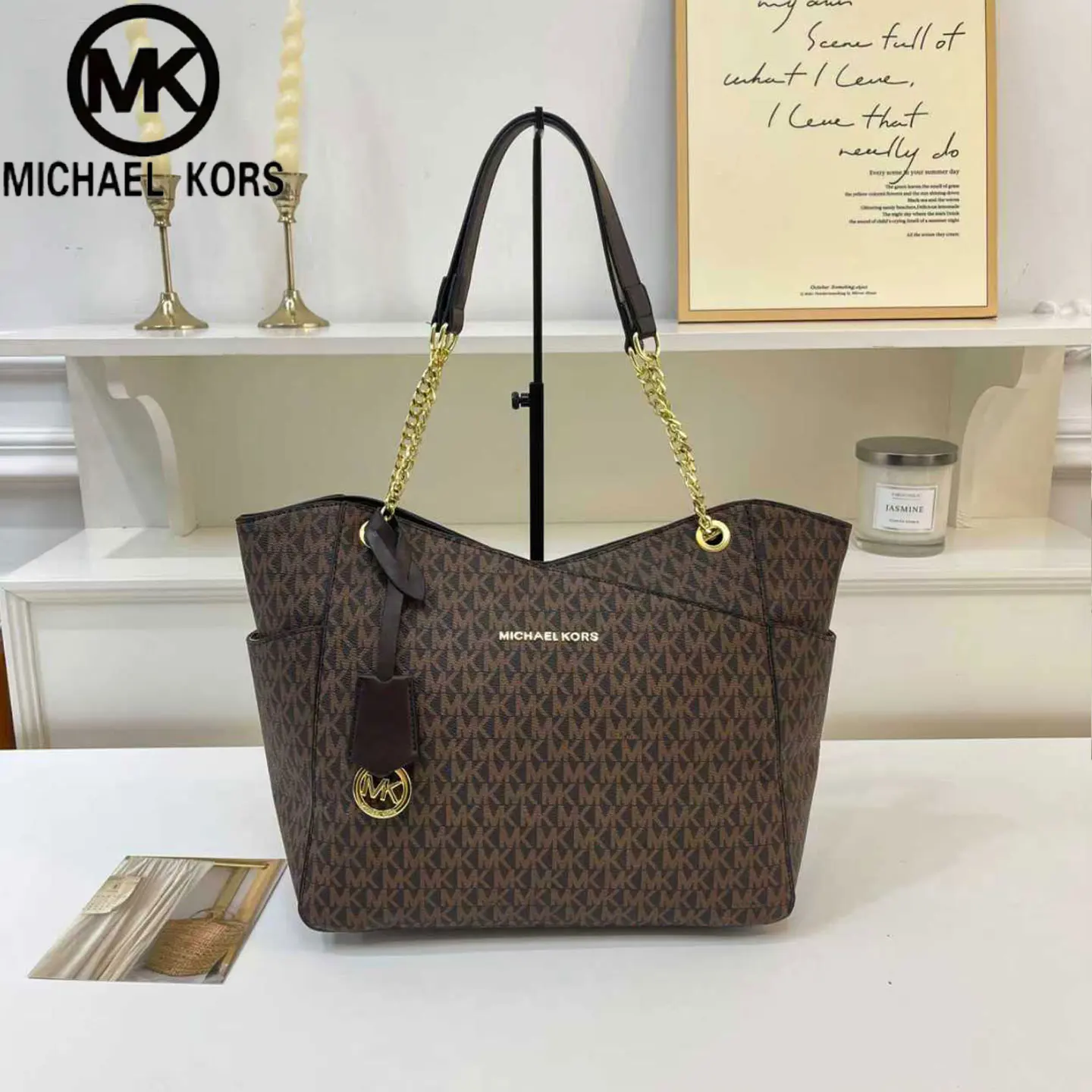 Michael Kors 2026 new fashion high-end versatile high-quality women's medium tote and crossbody bag