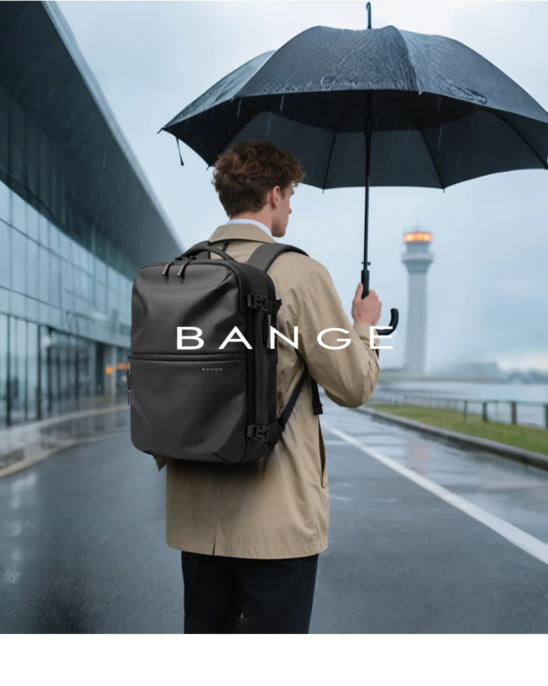 BANGE Anti-Theft Vacuum Compression Backpacks Men Travel Backpack Lock Bag Large Capacity 16 Laptop Bags For School Cabin Bags