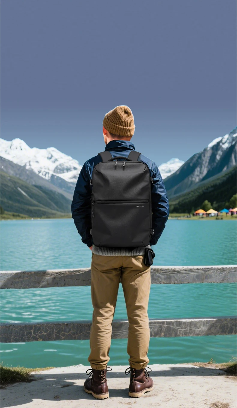 BANGE Anti-Theft Vacuum Compression Backpacks Men Travel Backpack Lock Bag Large Capacity 16 Laptop Bags For School Cabin Bags