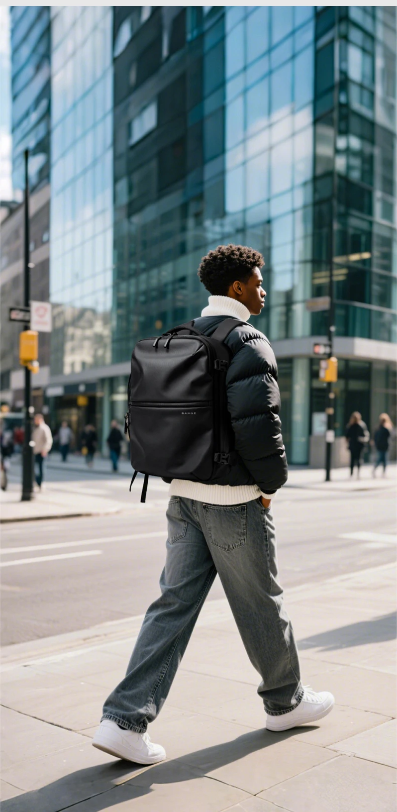 BANGE Anti-Theft Vacuum Compression Backpacks Men Travel Backpack Lock Bag Large Capacity 16 Laptop Bags For School Cabin Bags