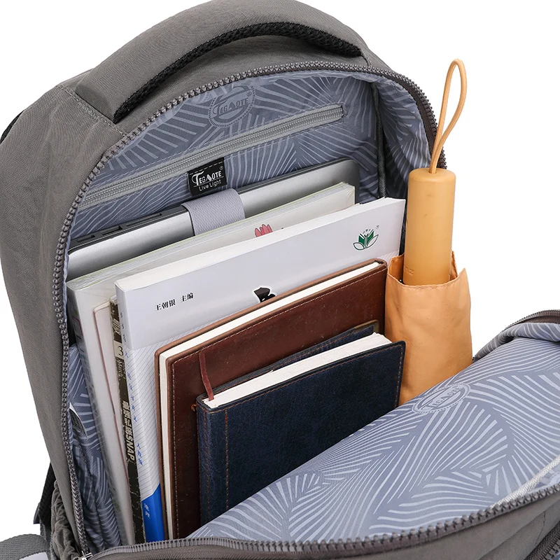 TEGAOTE Lightweight Big Large Capacity A4 14 15.6 16'' Laptop Men Women Backpack School Travel Bag Blue Grey Green Black M2306