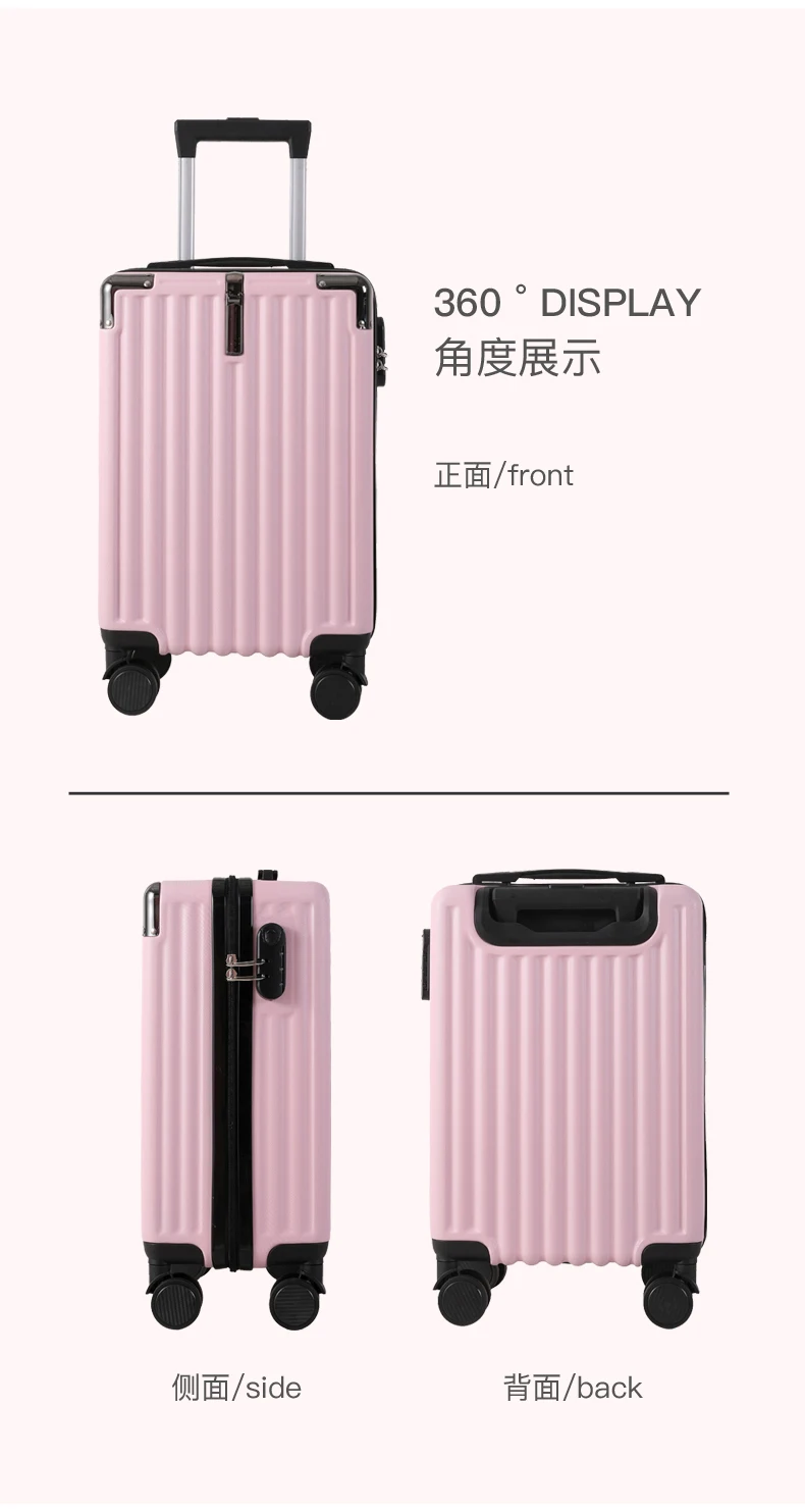 18 inch Student suitcase Travel Bag Women's Bag Back to School Spinner Wheel Suitcase Carry-On Boarding Travel