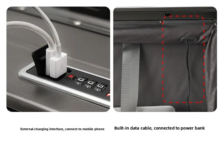 KLQDZMS Front Opening Compartment Multifunctional Aluminum Frame Luggage 20/24/26 Inch Large Capacity Password Travel Suitcase