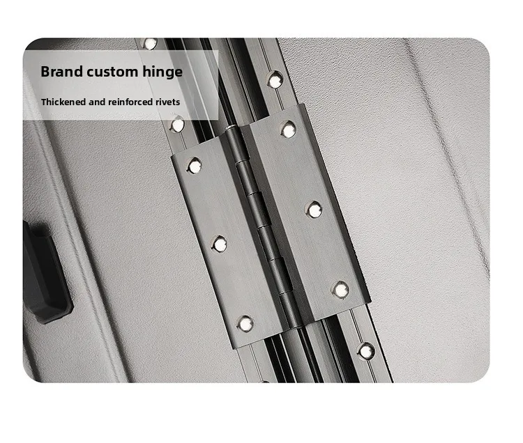 KLQDZMS Front Opening Compartment Multifunctional Aluminum Frame Luggage 20/24/26 Inch Large Capacity Password Travel Suitcase
