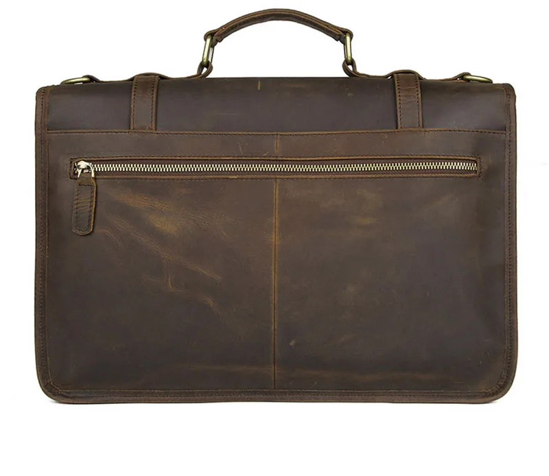 Men Genuine Leather Big Briefcase 14 inch Laptop Business Bag Cowhide Laptop Handbag Notebooks Mens Work Tote Big Shoulder Bag