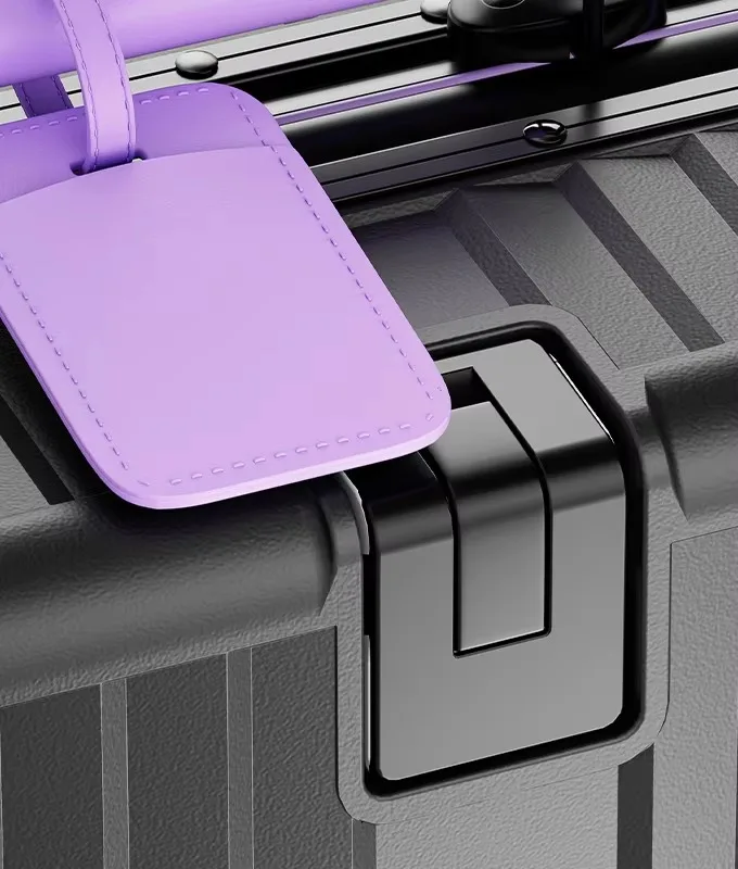 Aluminum Frame Wide Handlebar Rolling Luggage with Colorful Silent Spinner Wheels and TSA Lock Large Capacity Trolley Suitcase