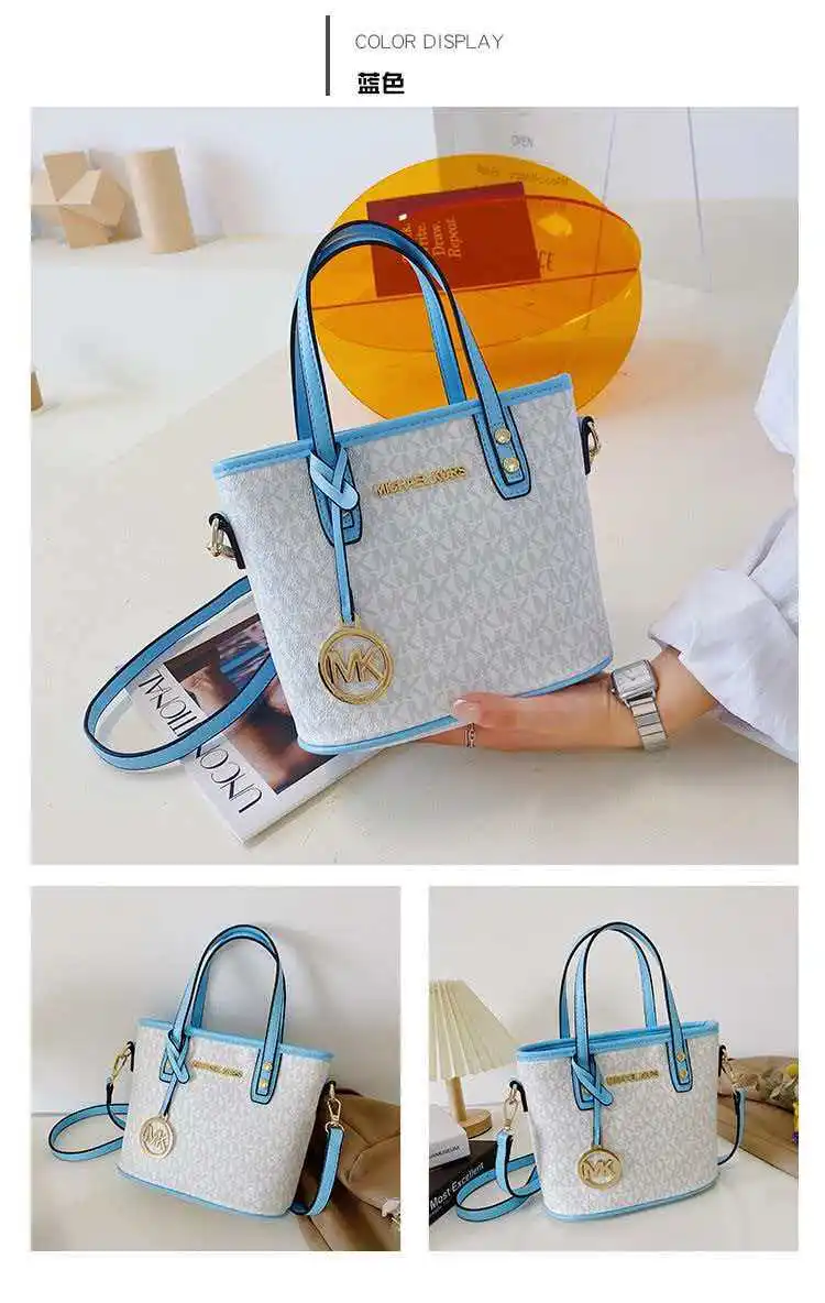 Michael Kors Ole Jet Set 2026 New Bag Lightweight Luxury Travel Extra Small PVC Print with Leather Women's Handheld Crossbody To