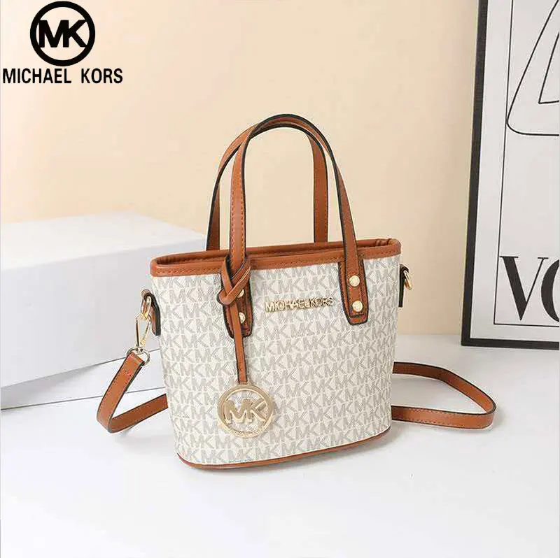 Michael Kors Ole Jet Set 2026 New Bag Lightweight Luxury Travel Extra Small PVC Print with Leather Women's Handheld Crossbody To