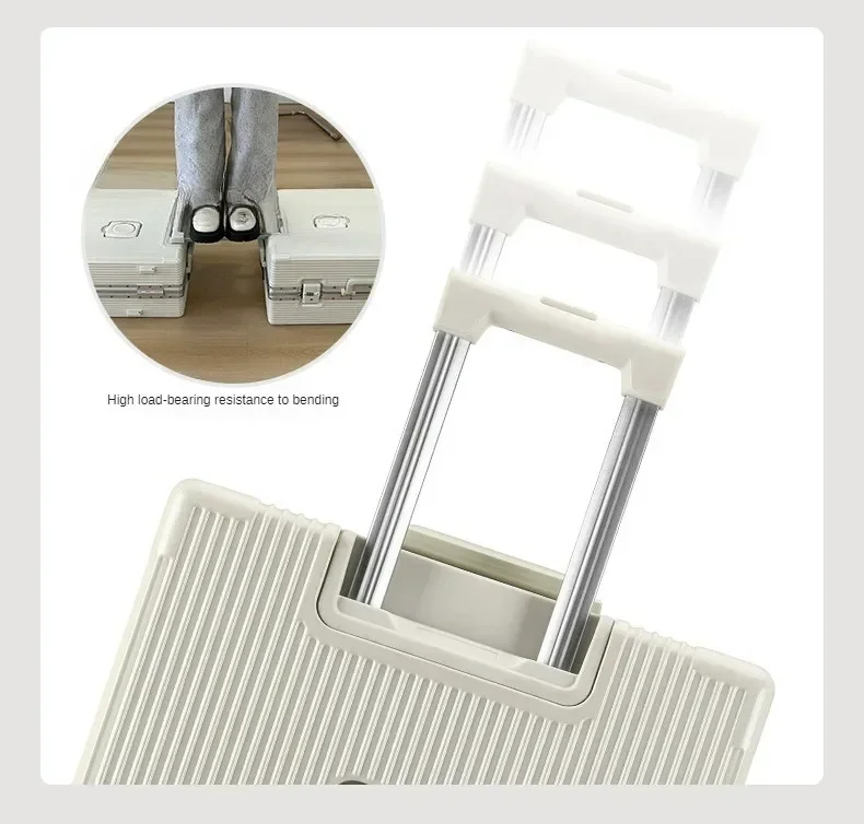 Travel High Quality Portable Suitcase Front Opening Laptop Trolley Case Luggage on Wheels Aluminum Frame Boarding Case