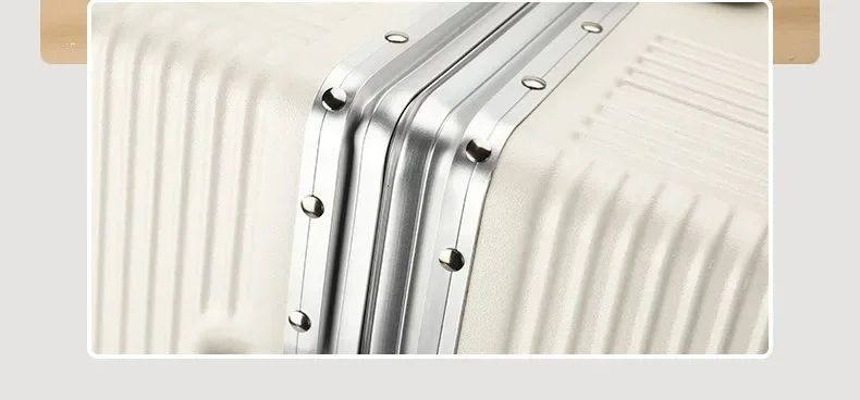 Travel High Quality Portable Suitcase Front Opening Laptop Trolley Case Luggage on Wheels Aluminum Frame Boarding Case