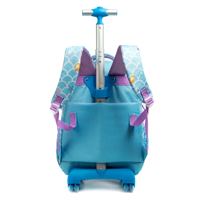 Boys Rolling Backpack for Kids 8-12 Trolley School Bag with Wheels Travel Backpack for Kids with Lunch Bag Back to School Supply