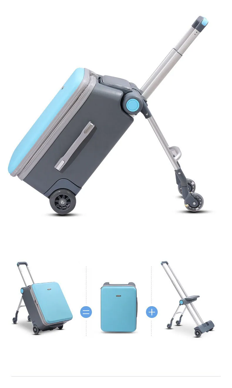Kids Stroller Travel Suitcase Riding and Sitting Multi-function Waterproof and Wear Resistant Trunk Suitcase Luggage