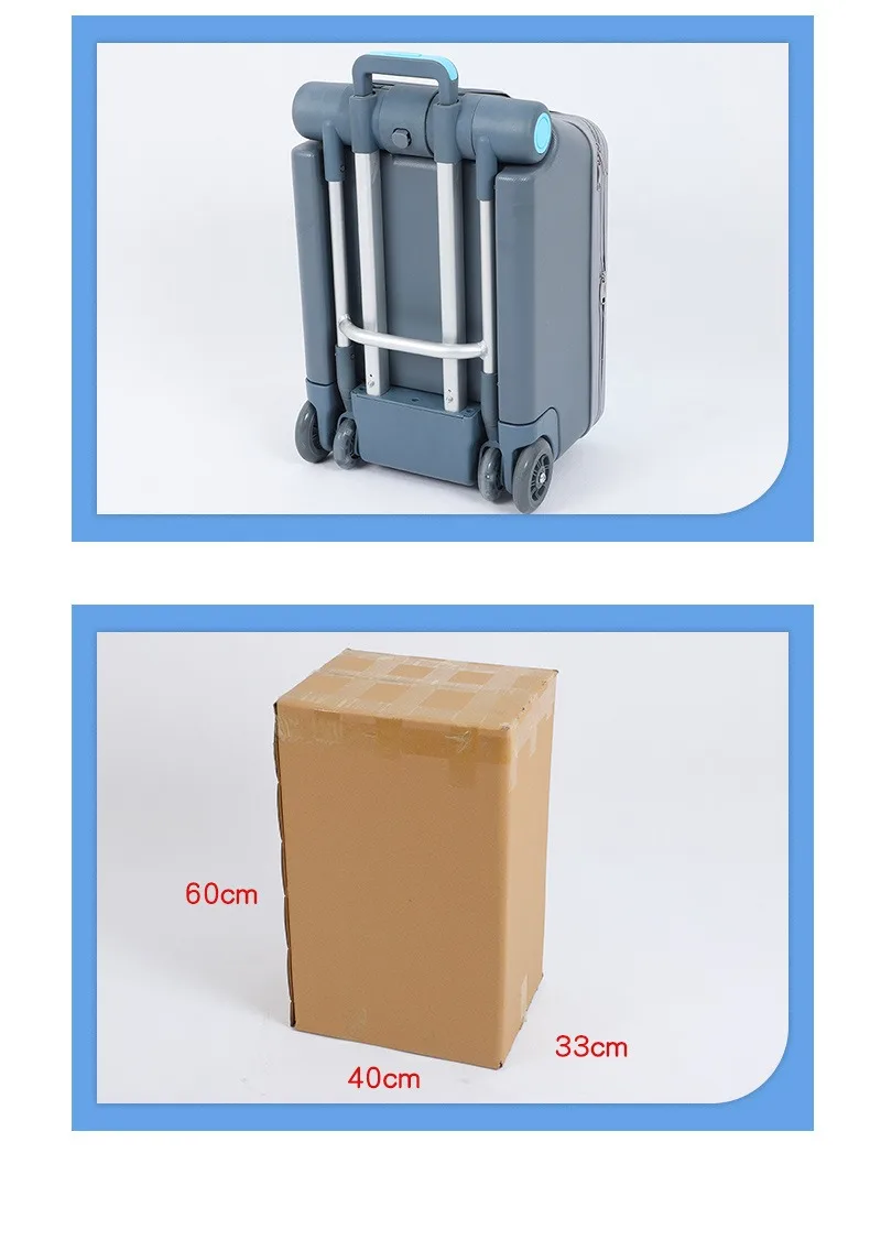 Kids Stroller Travel Suitcase Riding and Sitting Multi-function Waterproof and Wear Resistant Trunk Suitcase Luggage