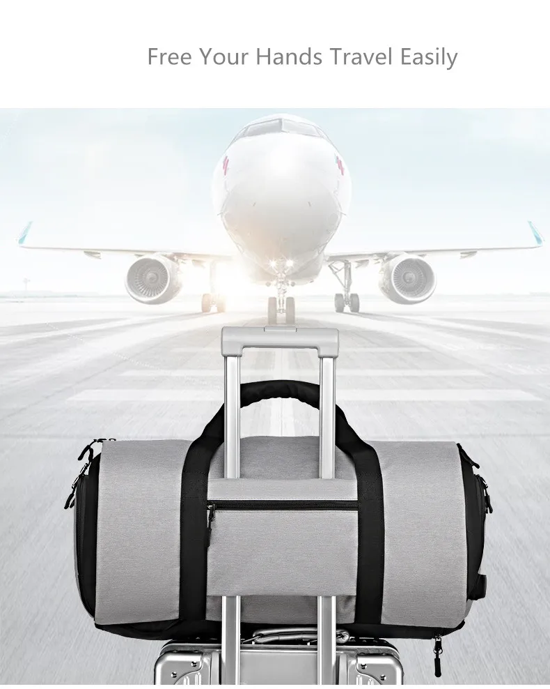 OZUKO Garment Bag Multifunction Men Suit Storage Large Capacity Luggage Handbag Male Waterproof Travel Duffel Bag Shoes Pocket