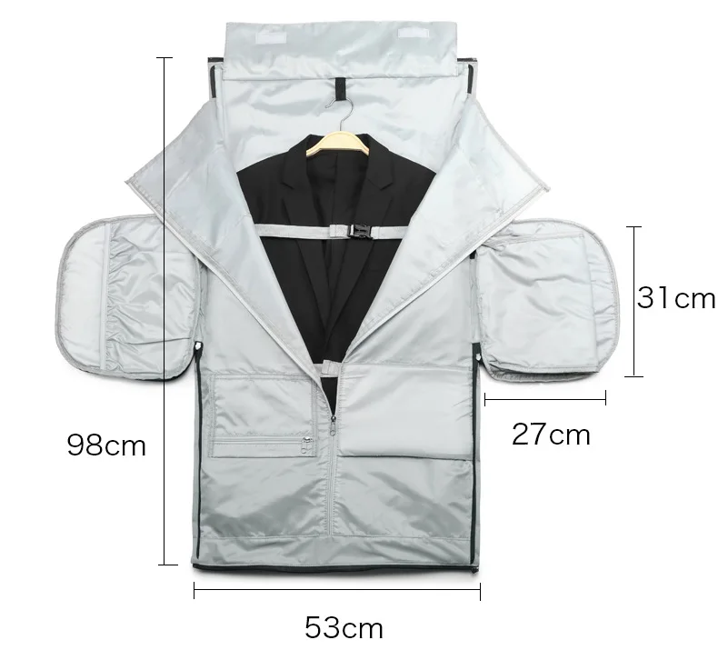 OZUKO Garment Bag Multifunction Men Suit Storage Large Capacity Luggage Handbag Male Waterproof Travel Duffel Bag Shoes Pocket