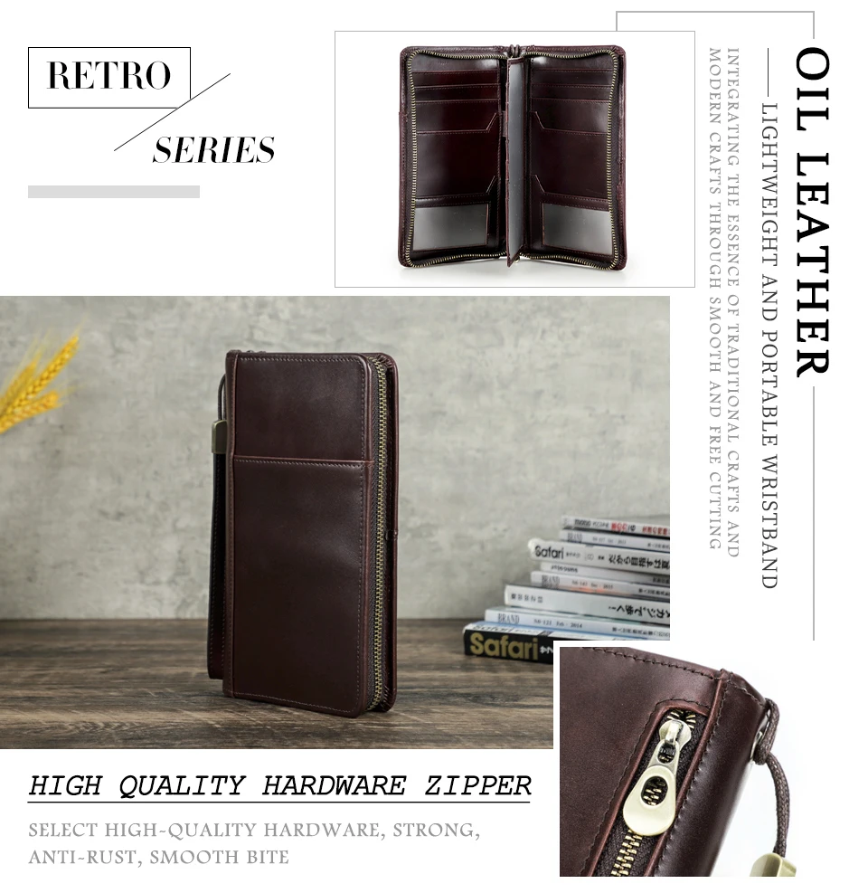 CONTACT'S Genuine Leather Men Passport Cover with Pen Slot Family Passport Travel Wallets ID Card Bag Organizer Document Pouch
