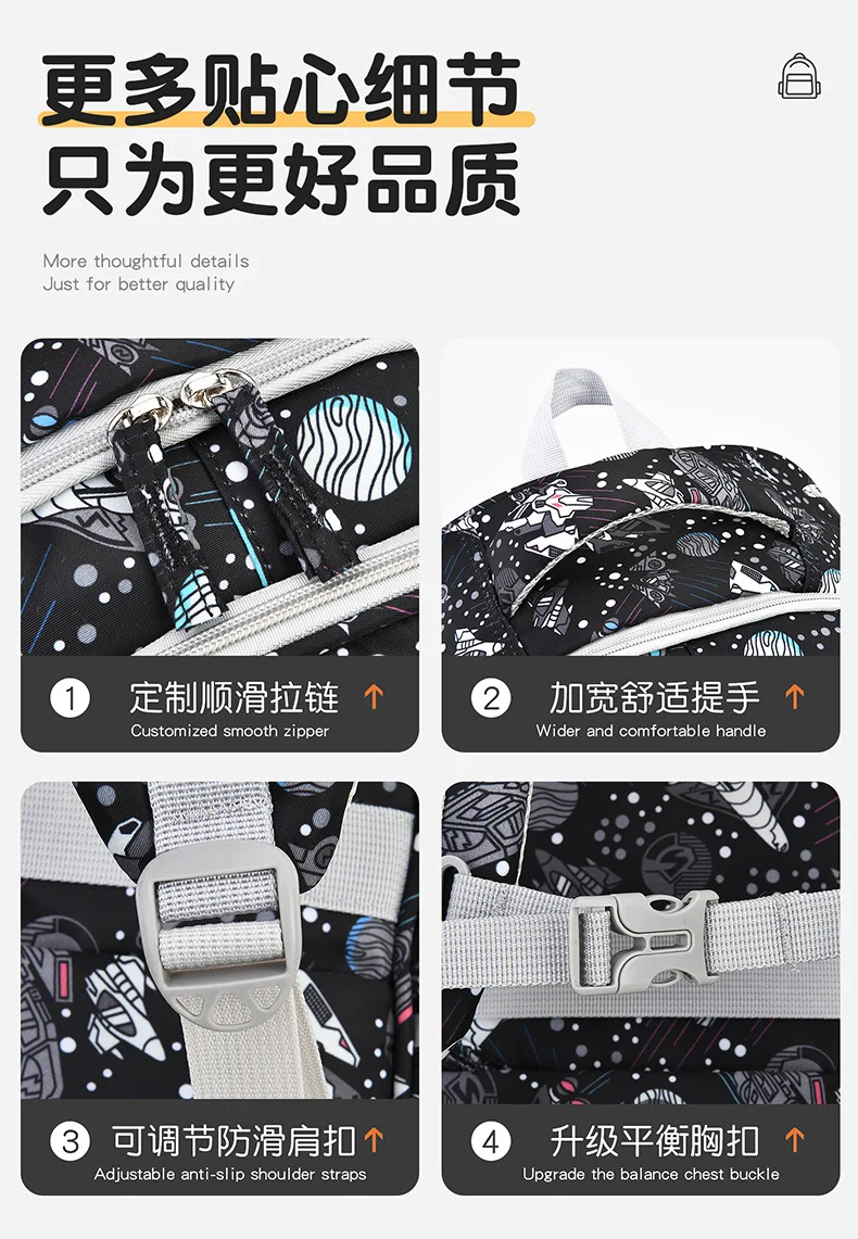 3 Pcs Kids School Backpcak Children School Bags Set Girls Boys Primary Backpack with Lunch Bag Schoolbag Book Bag Kids Mochilas
