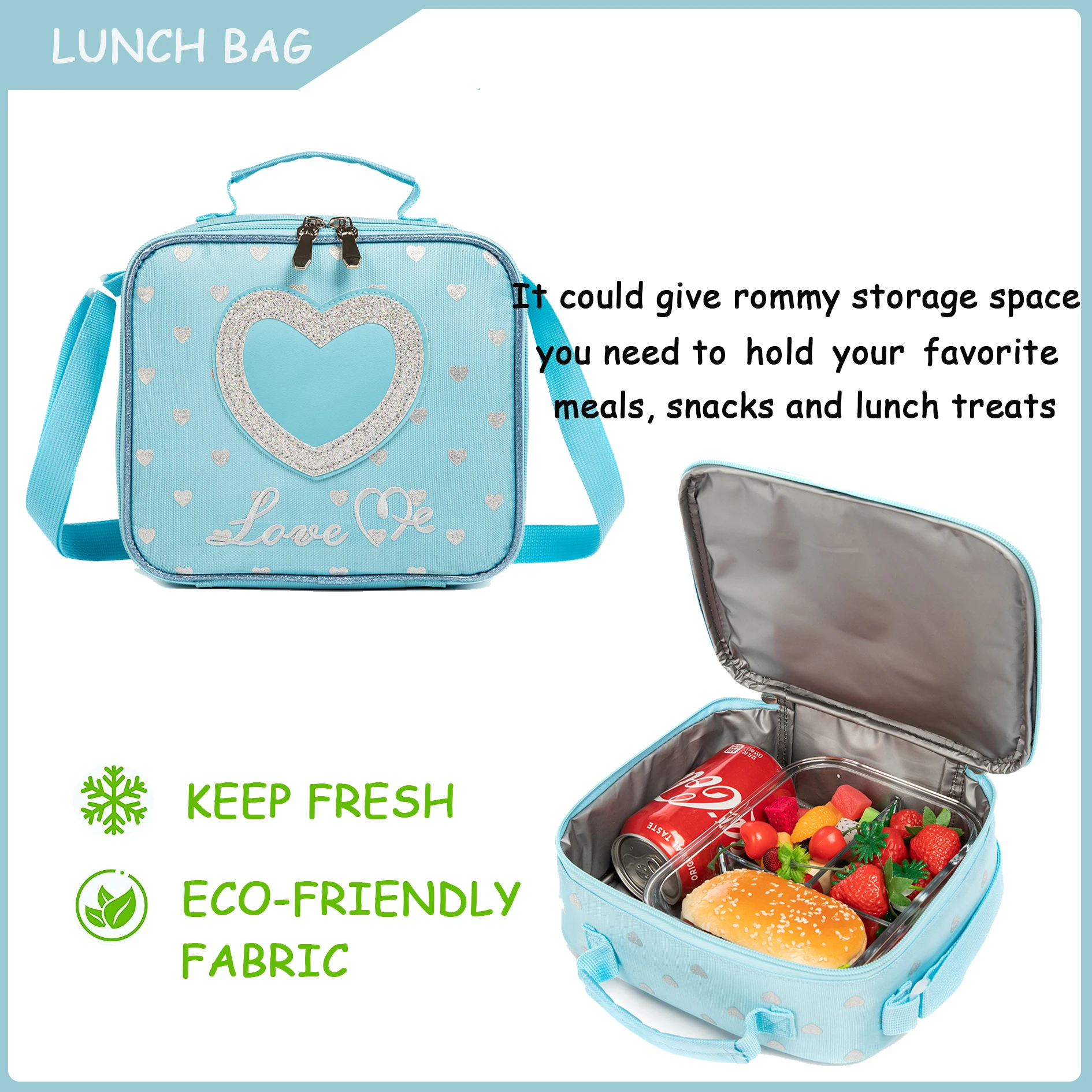 Meetbelify School Backpacks for Elementary Primary Girls with Lunch Bag and Pencil Case