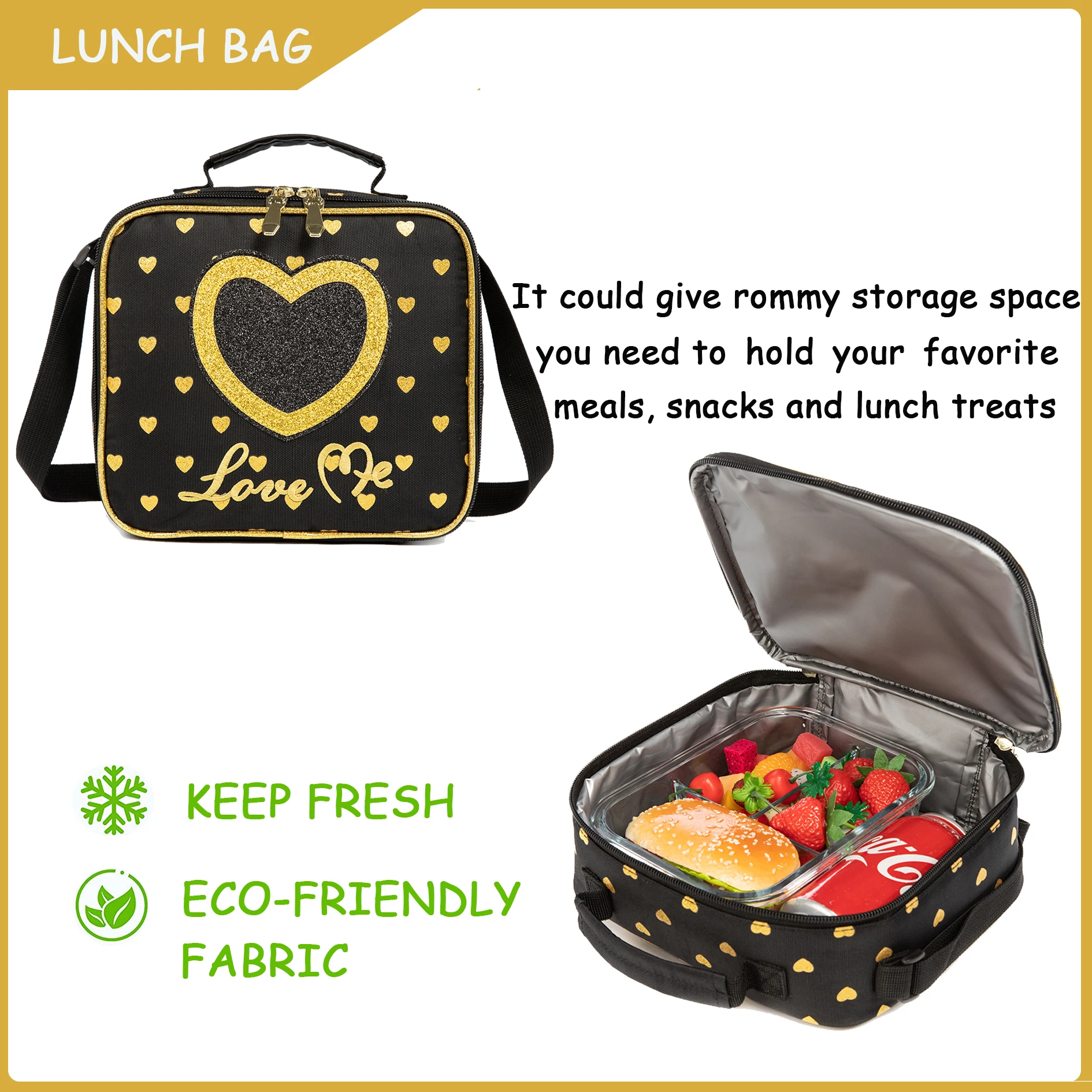 Meetbelify School Backpacks for Elementary Primary Girls with Lunch Bag and Pencil Case