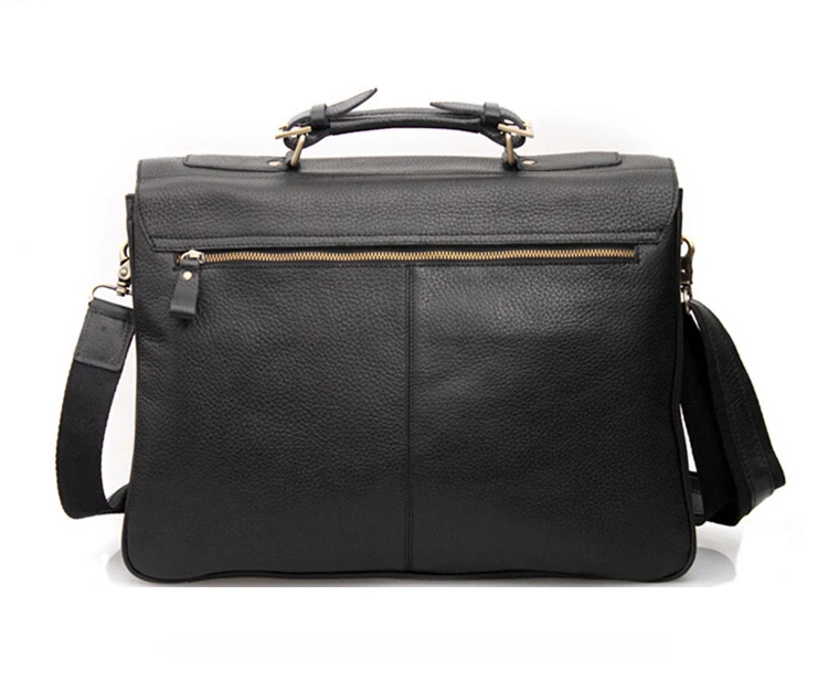 High Quality Cowhide Genuine Leather Briefcase for Men Business Bag 15.6" Laptop Case Male Portfolio Attache Office Messenger Ba