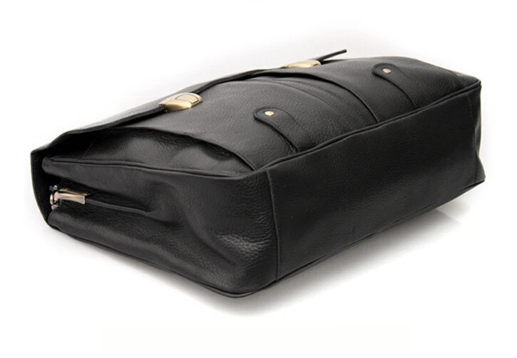 High Quality Cowhide Genuine Leather Briefcase for Men Business Bag 15.6" Laptop Case Male Portfolio Attache Office Messenger Ba