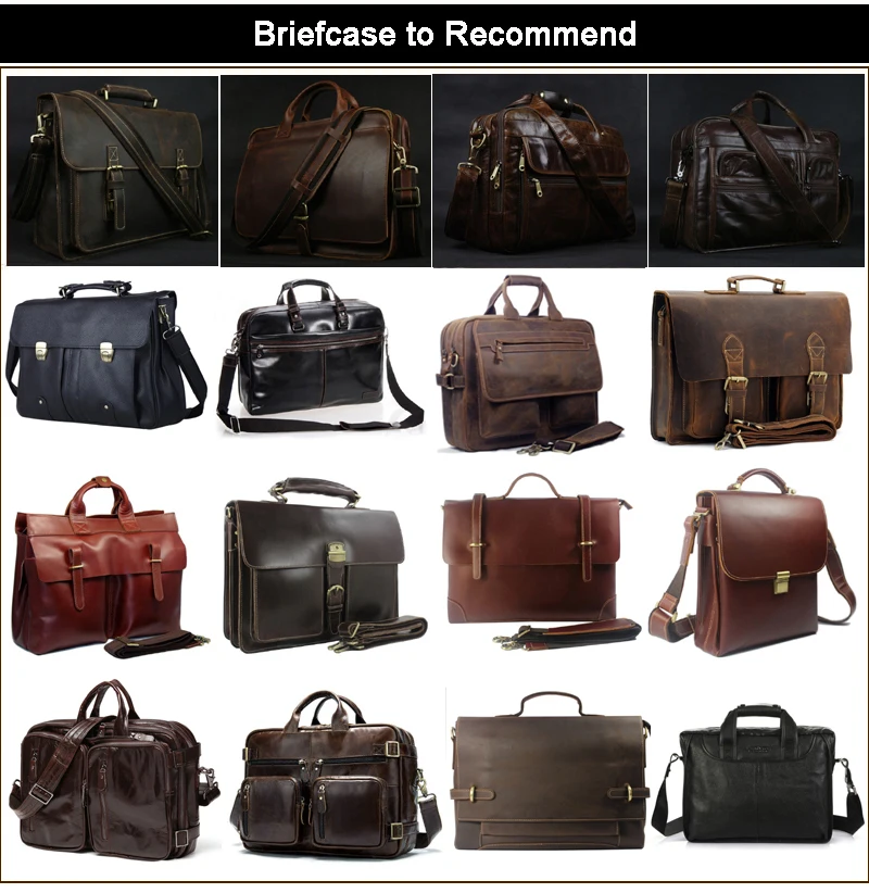 High Quality Cowhide Genuine Leather Briefcase for Men Business Bag 15.6" Laptop Case Male Portfolio Attache Office Messenger Ba