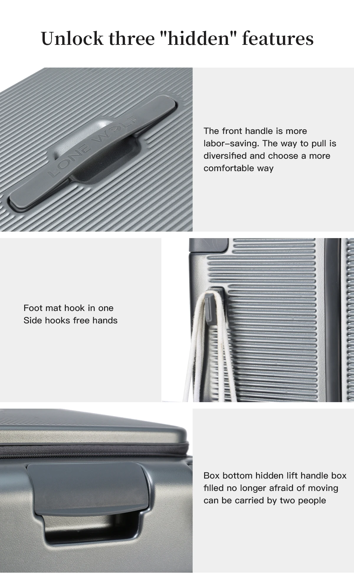 2025 Front-opening Luggage. 26-inch anti-drop rolling suitcase, 20-inch carry-on luggage, combination suitcase, 24-inch travel b
