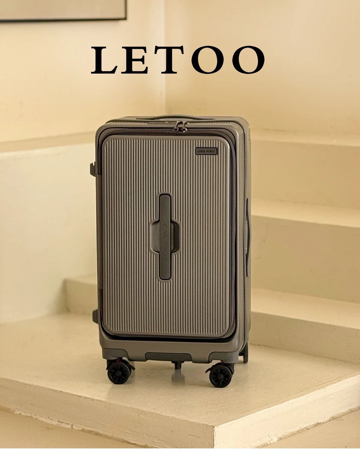 2025 Front-opening Luggage. 26-inch anti-drop rolling suitcase, 20-inch carry-on luggage, combination suitcase, 24-inch travel b