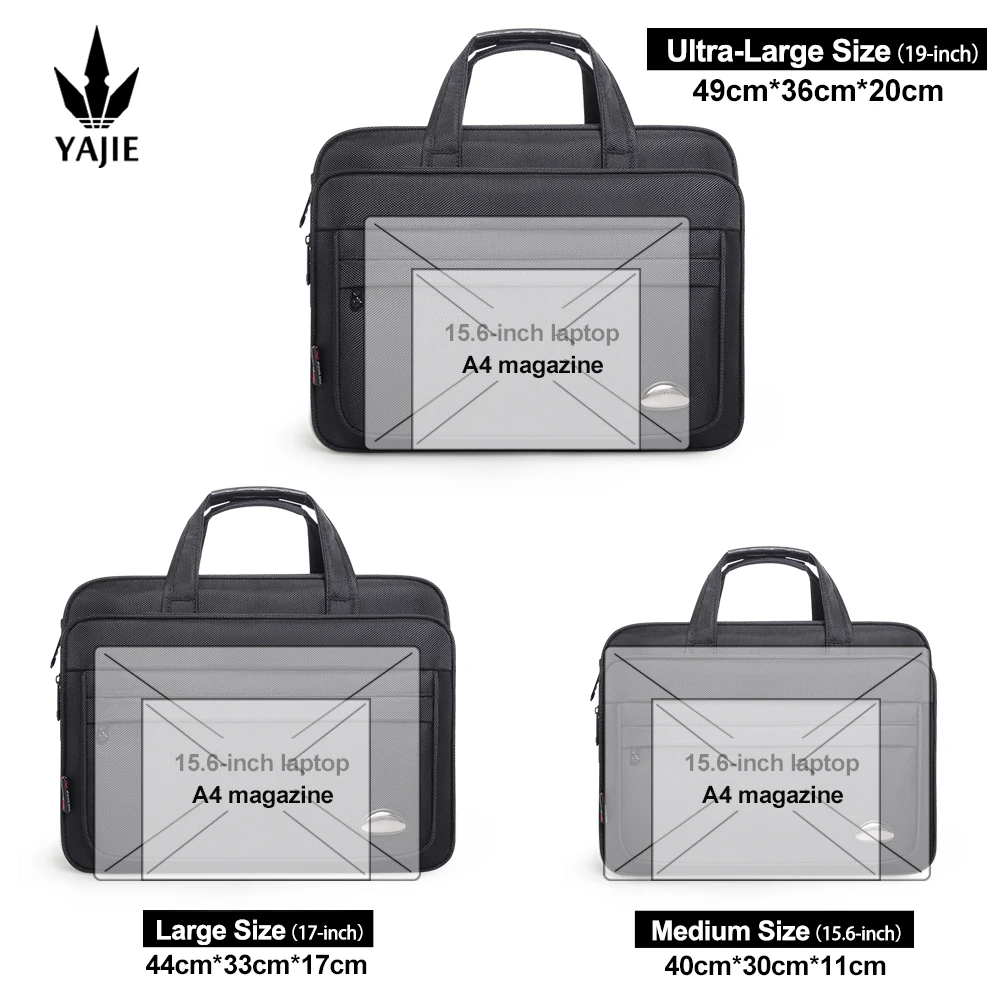 Large Capacity Briefcase Bag Men Business Bag 15.6 inch 17" 19" Laptop Bag Shoulder Bags Canvas Handbags Notebook Bag messenger