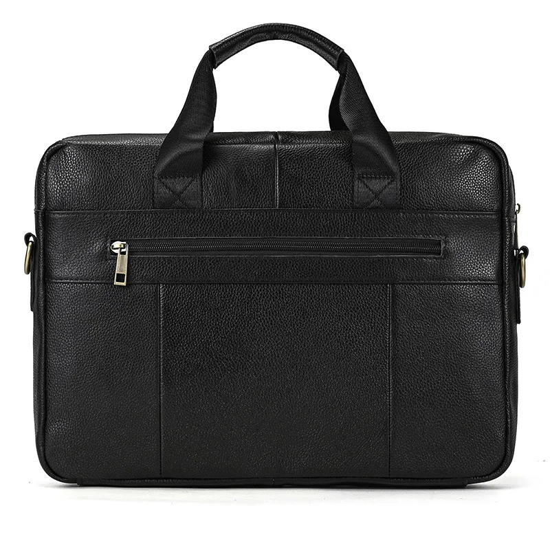 Luufan Men's Business Briefcase Fit 15" PC Genuine Leather Handbag Real Leather Male Laptop Handbag A4 Office Man Crossbody Bag