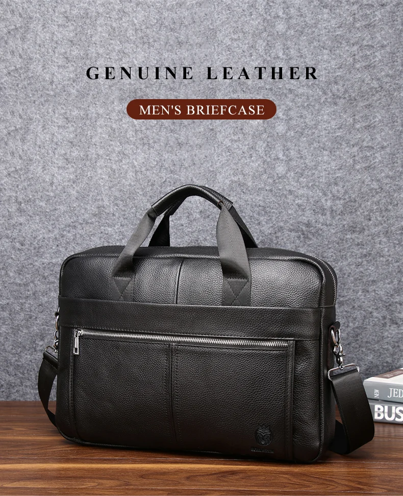 SCHLATUM Genuine Leather Briefcases Hard For Men Luxury Handbags Laptop Briefcase Bags 15 Inch Office Bussiness Computer Bag