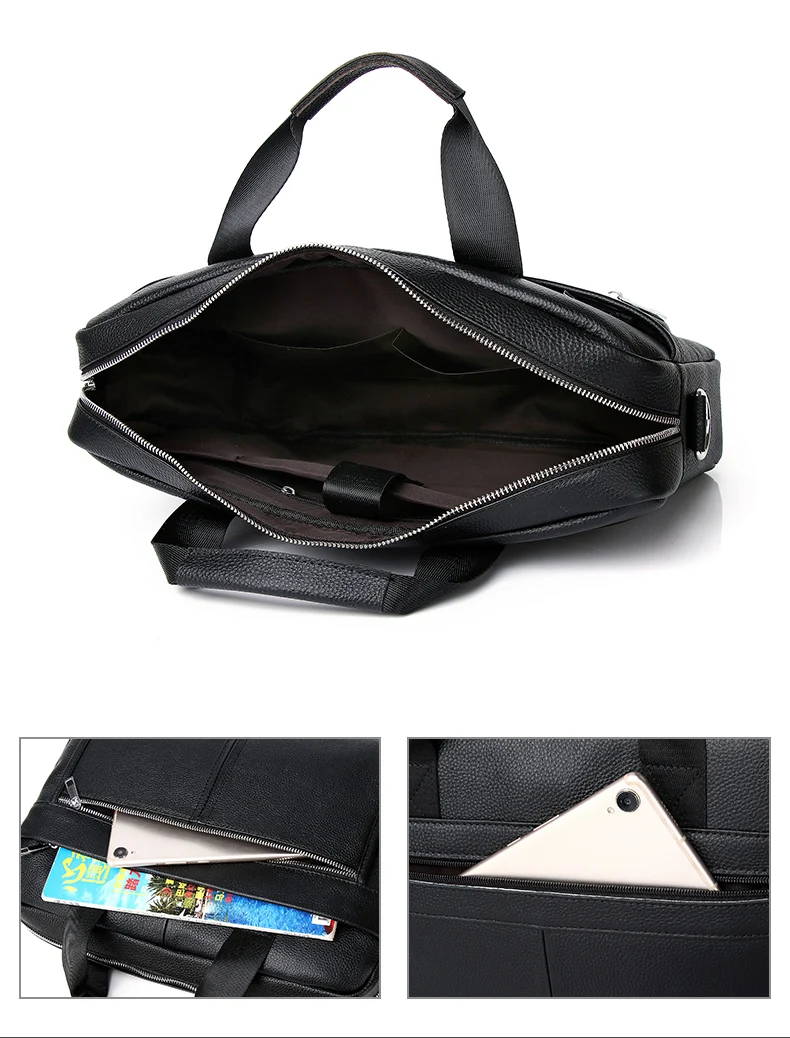 SCHLATUM Genuine Leather Briefcases Hard For Men Luxury Handbags Laptop Briefcase Bags 15 Inch Office Bussiness Computer Bag