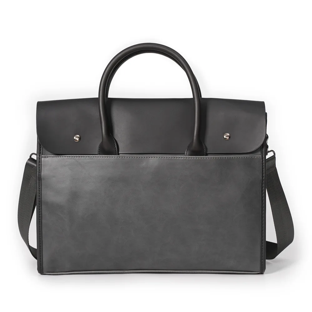 Large Capacity Men's Briefcase Vintage PU Leather Hand Bags Men Laptop Handbag With Shoulder Strap Satchels Male Crossbody Bags