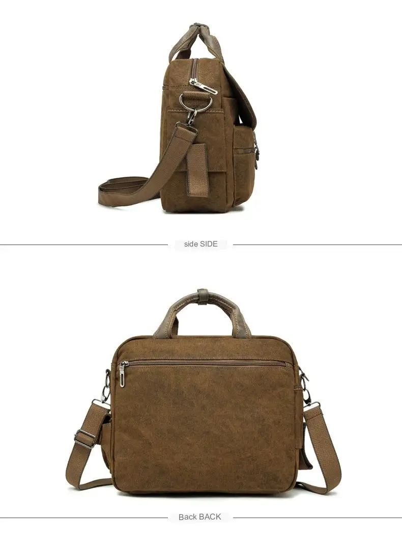 Retro Canvas Messenger Bags Multifunction Men Shoulder Briefcase Leisure Travel Handbag Toolkit Vintage Package Mallet