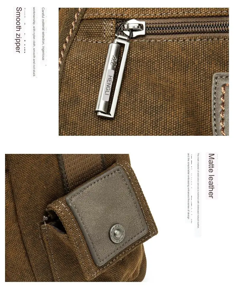 Retro Canvas Messenger Bags Multifunction Men Shoulder Briefcase Leisure Travel Handbag Toolkit Vintage Package Mallet