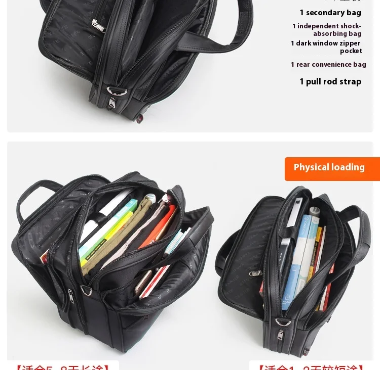 Large Briefcases For Men Canvas Tote Bag 15.6 Inch 17 Inch 19 Inch Laptop Case Work Bags Office Messenger Bag