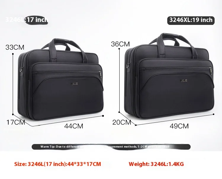 Large Briefcases For Men Canvas Tote Bag 15.6 Inch 17 Inch 19 Inch Laptop Case Work Bags Office Messenger Bag