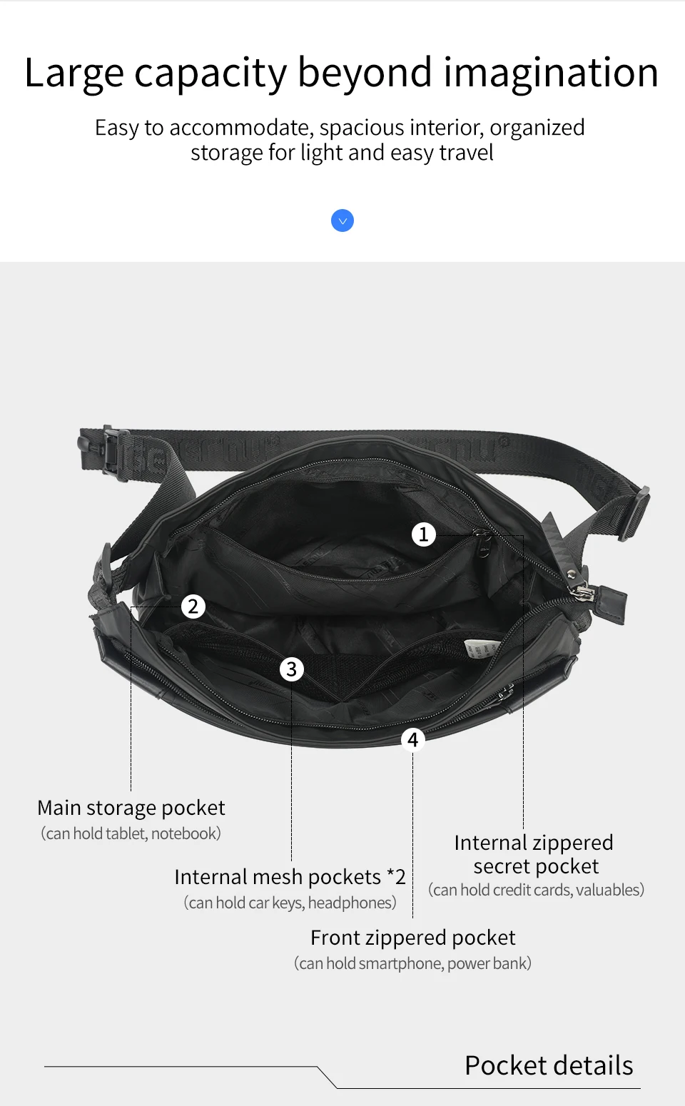 Tigernu Shoulder Bags Cross Bag Fashion Men's Bag Aesthetic Bags For Men Korean Shoulder Bag Male Chest Bag Lightweight Slingbag