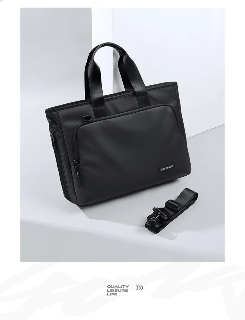 GOLF Men's Handbag Waterproof Nylon Briefcase 16” Laptop Bag Detachable Strap  Business Trips Oxford Cloth Document Organize