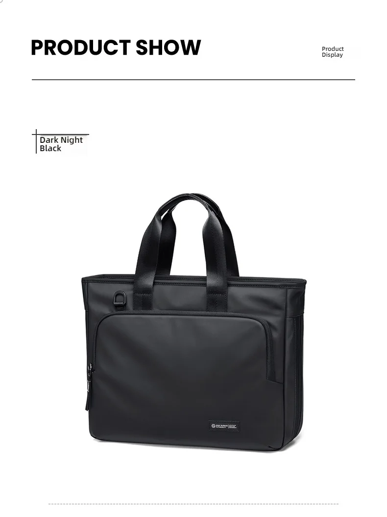 GOLF Men's Handbag Waterproof Nylon Briefcase 16” Laptop Bag Detachable Strap  Business Trips Oxford Cloth Document Organize