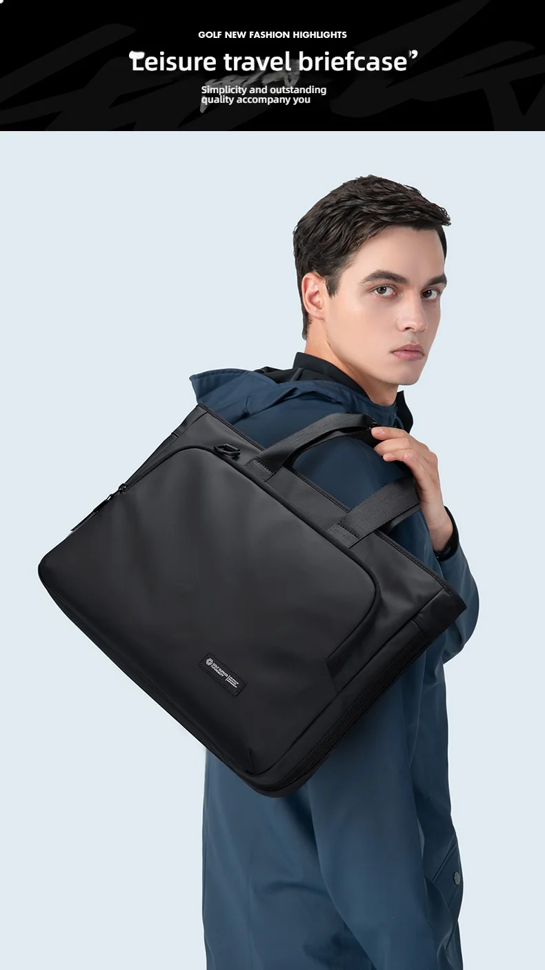 GOLF Men's Handbag Waterproof Nylon Briefcase 16” Laptop Bag Detachable Strap  Business Trips Oxford Cloth Document Organize