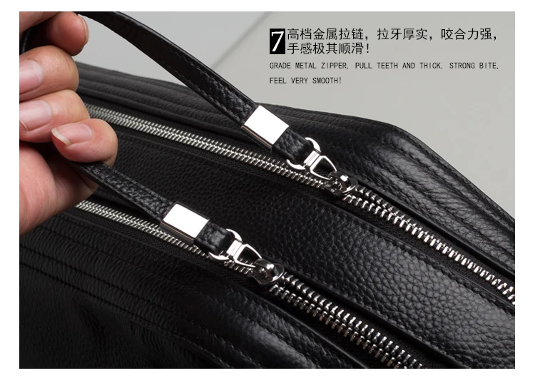 Luxury Men Genuine Leather Travel Bag Luggage Bag Men Leather Duffle Bags Weekend Shoulder Bag Overnight Male Tote Black