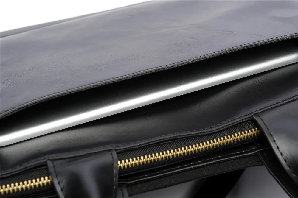 Simple PU Leather Men's Briefcase Handheld Business Shoulder Bag Large Capacity Computer Bag Men Messenger Bags