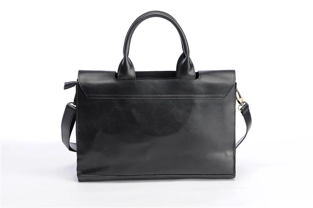 Simple PU Leather Men's Briefcase Handheld Business Shoulder Bag Large Capacity Computer Bag Men Messenger Bags