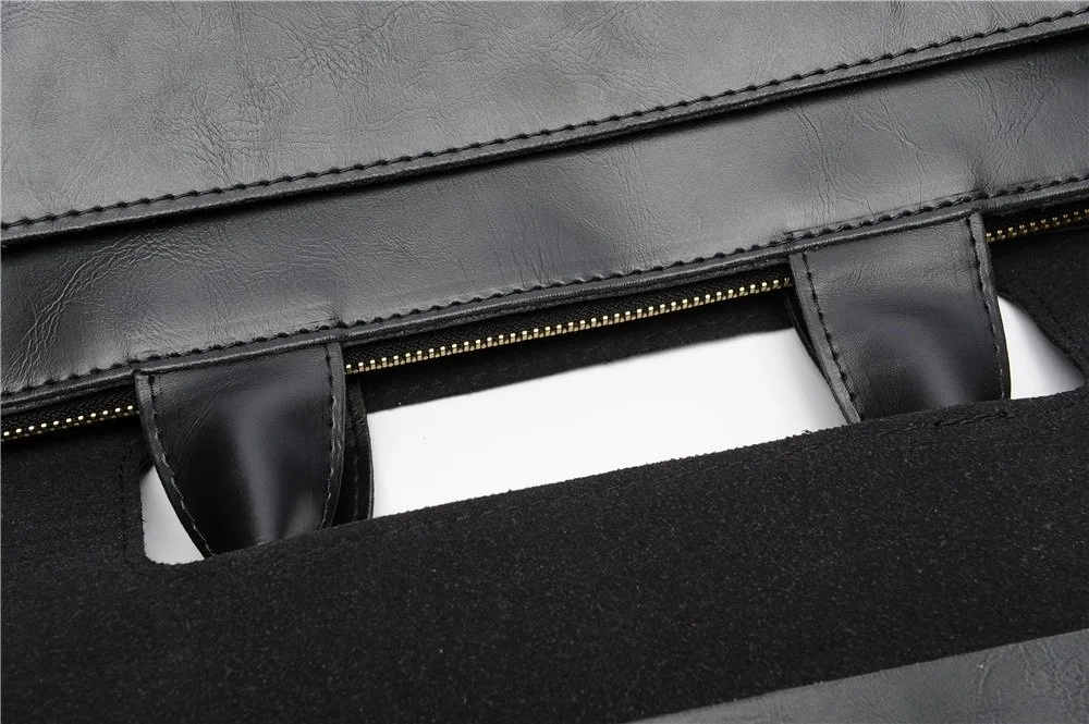 Simple PU Leather Men's Briefcase Handheld Business Shoulder Bag Large Capacity Computer Bag Men Messenger Bags