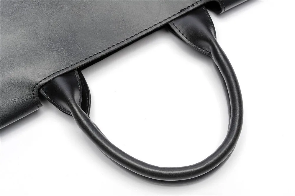 Simple PU Leather Men's Briefcase Handheld Business Shoulder Bag Large Capacity Computer Bag Men Messenger Bags