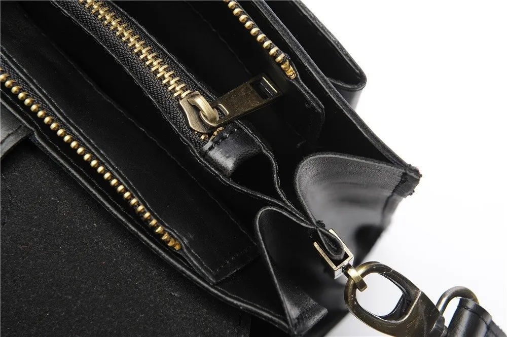 Simple PU Leather Men's Briefcase Handheld Business Shoulder Bag Large Capacity Computer Bag Men Messenger Bags